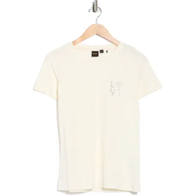 Hugo Boss Boss Orange Crystal Cotton T-shirt In Multi