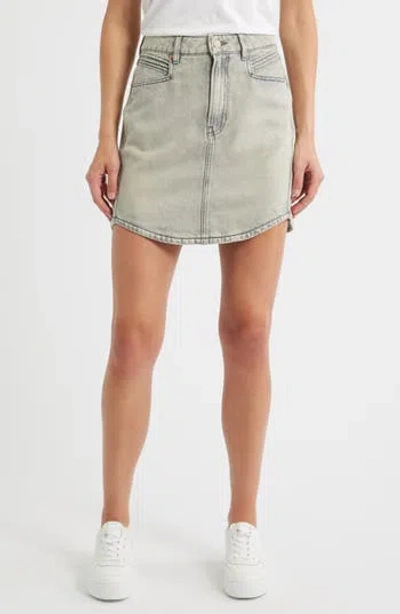 HUGO BOSS BOSS ORANGE CURVED HEM DENIM SKIRT