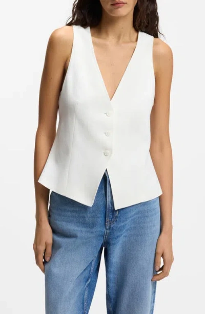 Hugo Boss Boss Orange Cutout Back Vest In White