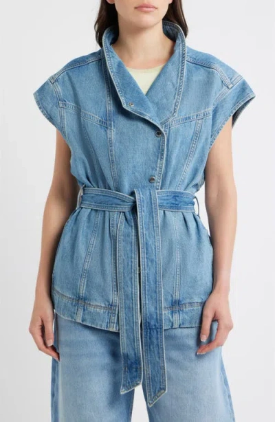 Hugo Boss Boss Orange Denim Vest In Blue