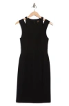 Hugo Boss Boss Orange Dodie Shoulder Cutout Sheath Dress In Black