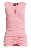 Hugo Boss Boss Orange Emacha Ruched Sleeveless Tunic Top
