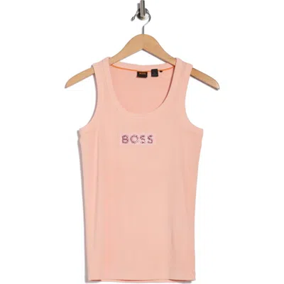 Hugo Boss Boss Orange Ematite Embellished Tank Top In Metallic
