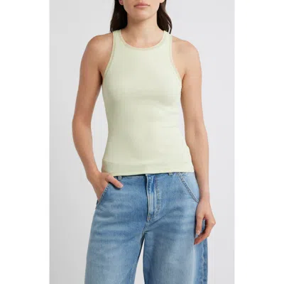 Hugo Boss Boss Orange Eplie Stretch Cotton Rib Tank In Green