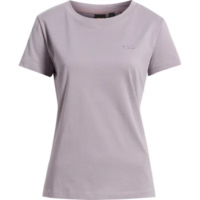Hugo Boss Boss Orange Esogo Cotton T-shirt In Purple