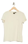 Hugo Boss Boss Orange Esogo Cotton T-shirt In Soft Cream
