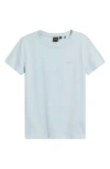 Hugo Boss Boss Orange Esogo Crewneck Cotton T-shirt In Blue