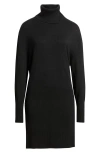 Hugo Boss Boss Orange Feringatessa Long Sleeve Turtleneck Virgin Wool Blend Sweater Dress In Brown