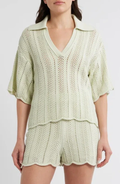 Hugo Boss Boss Orange Fordeaux Polo Sweater In Green