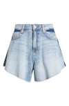 Hugo Boss Boss Orange Gusset Outseams Denim Shorts In Light Blue