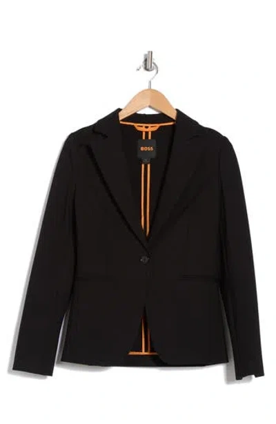 Hugo Boss Boss Orange Jaslim Blazer In Black