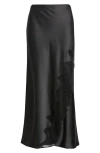 Hugo Boss Boss Orange Lace Trim Midi Skirt In Black