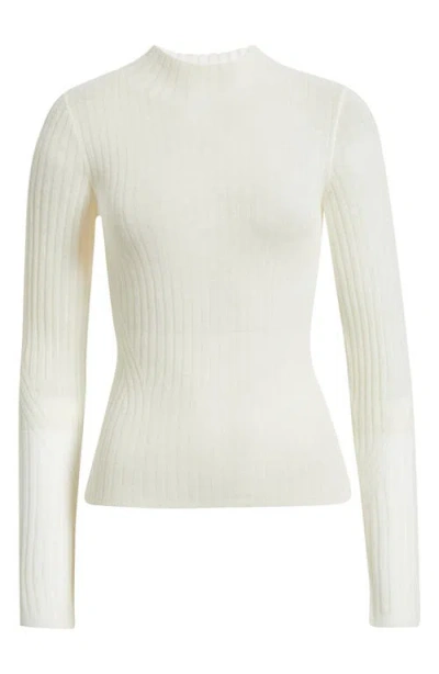 Hugo Boss Boss Orange Mock Neck Sweater In White