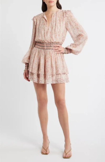 Hugo Boss Boss Orange Smocked Minidress In Neutral
