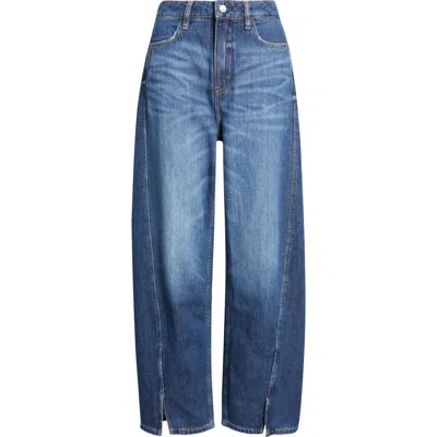 Hugo Boss Boss Orange Split Hem Balloon Leg Jeans In Blue