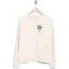 Hugo Boss Boss Orange Star Logo Embroidered Sweatshirt In Neutral