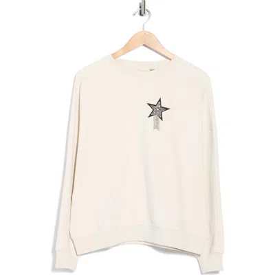 Hugo Boss Boss Orange Star Logo Embroidered Sweatshirt In Neutral