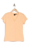 Hugo Boss Boss Orange Studded V-neck T-shirt In Apricot Cream