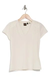 Hugo Boss Boss Orange Studded V-neck T-shirt In Neutral