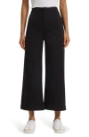 Hugo Boss Boss Orange Tahiana High Waist Wide Leg Pants In Black