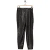 Hugo Boss Boss Orange Taskin Faux Leather Ankle Skinny Pants In Black
