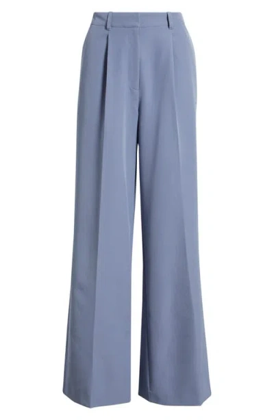 Hugo Boss Boss Orange Tiwi High Waist Straight Leg Pants In Blue