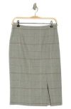 Hugo Boss Boss Orange Vanchy Plaid Midi Skirt In Melange Windowpane