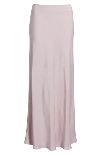 Hugo Boss Boss Orange Visos Satin Maxi Skirt In Purple