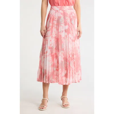 Hugo Boss Boss Orange Vlissole Pleated Midi Skirt In Pink