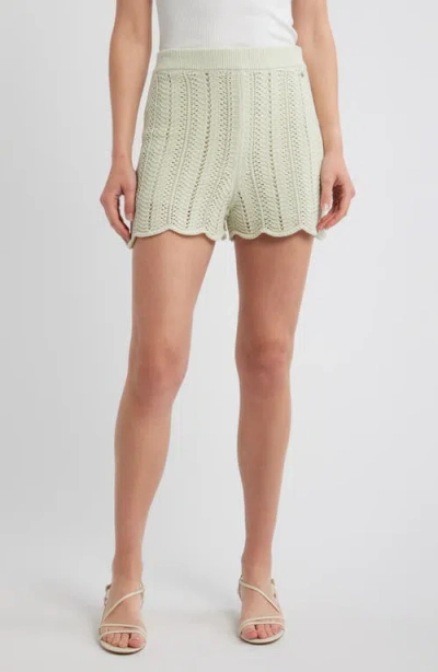 Hugo Boss Boss Orange Wave Knit Shorts In Green