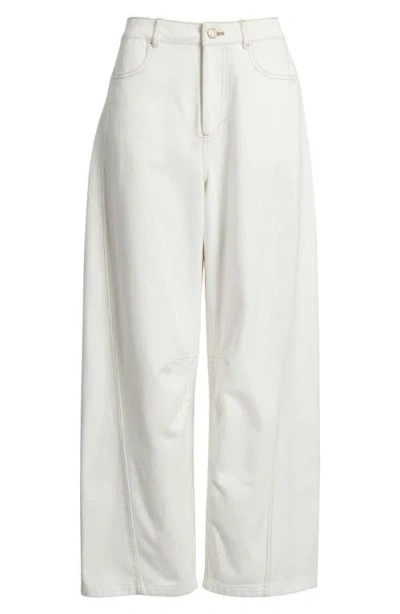 Hugo Boss Boss Orange Wide Leg Pants In White