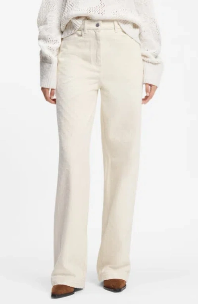 Hugo Boss Boss Orange Wide-leg Jeans In Neutral