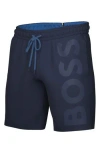 Hugo Boss Orca Recycled Swim Trunks In Navy
