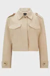 Hugo Boss Regular-fit Jacket In A Cotton Blend In Arena