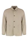 Hugo Boss Boss Overshirt With Buttons In Neutral
