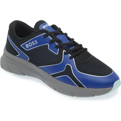 Hugo Boss Boss Owen Runn Sneaker In Open Blue