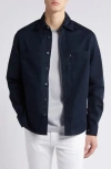 Hugo Boss Boss Owen Solid Button-up Shirt In Dark Blue