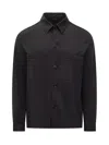Hugo Boss Relaxed-fit Button-up Overshirt In Black