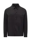Hugo Boss Relaxed-fit Button-up Overshirt In Black