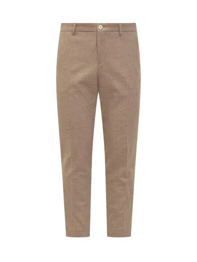 Hugo Boss P-genius Tapered Trousers In Beige