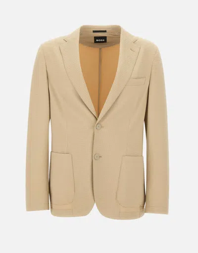 Hugo Boss Boss P Hanry Slim Blazer In Beige In Neutral