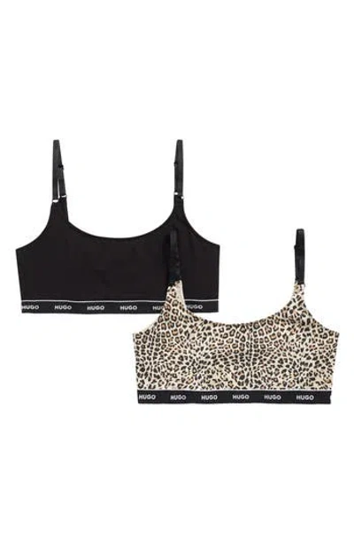 Hugo Boss Boss Pack Of 2 Assorted Twin Bralettes In Black