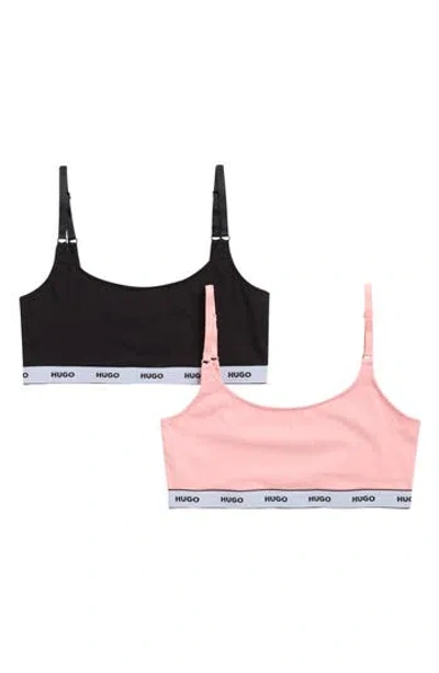 Hugo Boss Boss Pack Of 2 Assorted Twin Bralettes In Black