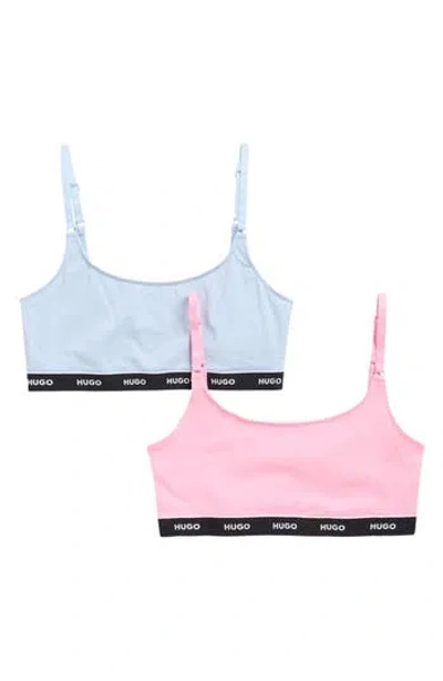 Hugo Boss Boss Pack Of 2 Assorted Twin Bralettes In Pink