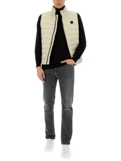 Hugo Boss Boss Padded Vest In Neutral