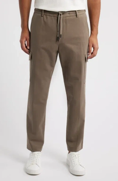 Hugo Boss Boss Pagol Stretch Cotton Drawstring Pants In Open Green