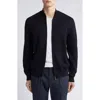 Hugo Boss Boss Palano Cotton Zip-up Cardigan In Dark Blue