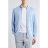 Hugo Boss Boss Palano Cotton Zip-up Cardigan In Light Blue