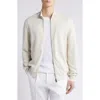 Hugo Boss Boss Palano Cotton Zip-up Cardigan In Open White