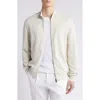 Hugo Boss Boss Palano Cotton Zip-up Cardigan In Open White